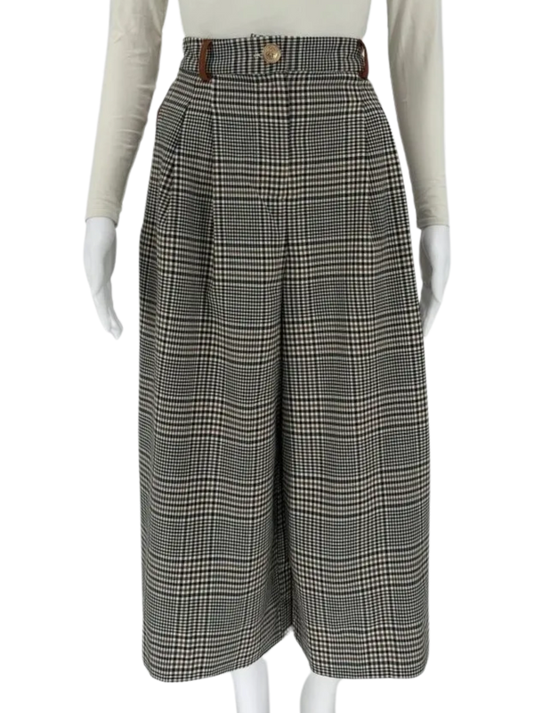 Staud Paprika Belted Plaid Suit