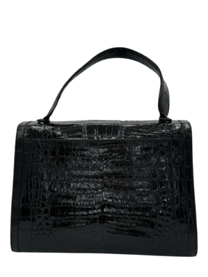 Nancy Gonzalez Black Crocodile Handbag