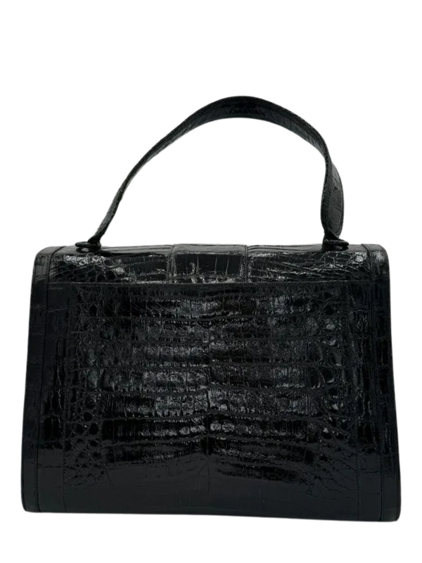 Nancy Gonzalez Black Crocodile Handbag