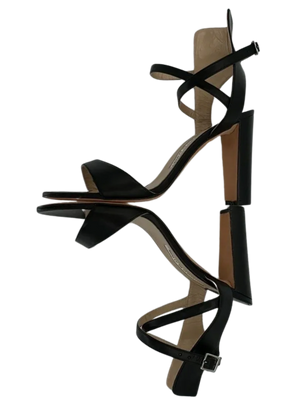 Manolo Blahnik Convu Vachetta Ankle-Cuff Sandal