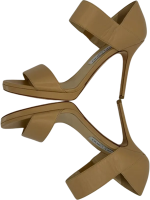 Jimmy Choo Alana Leather Double-Band Sandals