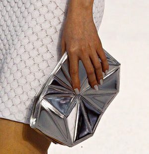 Chanel Midnight Swim Silver Clutch in Patent Leather S/S 2012