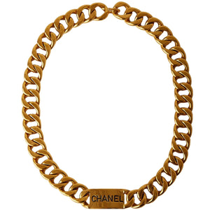 Chanel Gold Logo/Badge Oversized Chain Belt