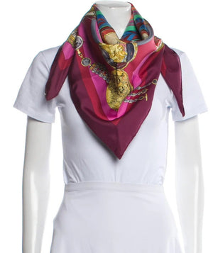 Hermes Parmi les Fleurs, Je Compte les Heures Silk Scarf