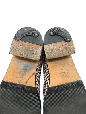 Chanel tweed Tricolor Engineer Buckle Boots - Size 41