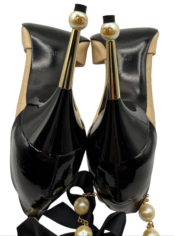 Chanel heels with pearls - Size 40 - NEW