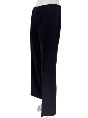 Rena Lange Navy Wide-Leg Tailored Trousers – Size US 12 / DE 42
