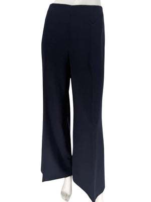 Rena Lange Navy Wide-Leg Tailored Trousers – Size US 12 / DE 42