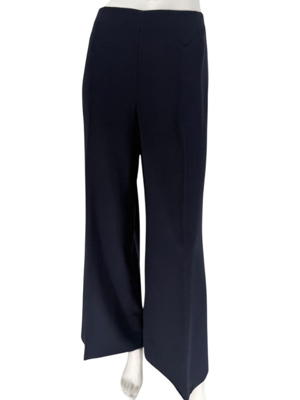 Rena Lange Navy Wide-Leg Tailored Trousers – Size US 12 / DE 42