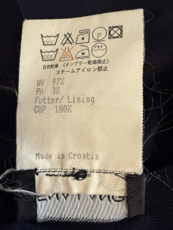 Rena Lange Navy Wide-Leg Wool Blend Trousers – Size US 12