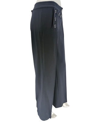 Michael Kors Nautical Button-Front Wide-Leg Trousers – Size 12