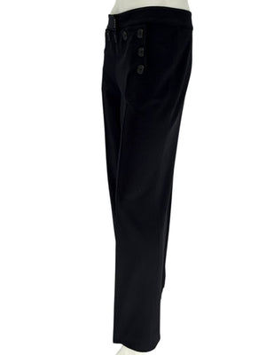 Michael Kors Nautical Button-Front Wide-Leg Trousers – Size 12