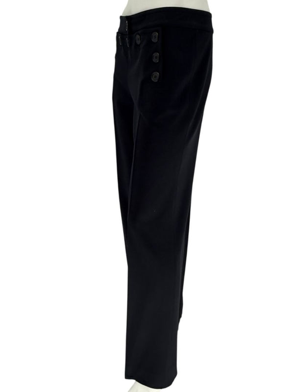 Michael Kors Nautical Button-Front Wide-Leg Trousers – Size 12