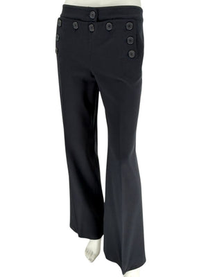 Michael Kors Nautical Button-Front Wide-Leg Trousers – Size 12