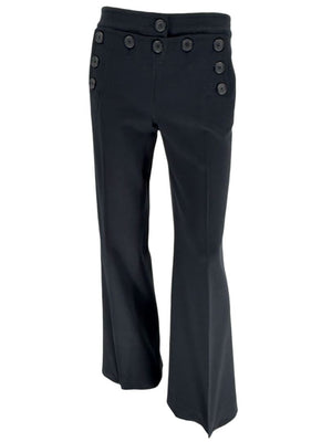 Michael Kors Nautical Button-Front Wide-Leg Trousers – Size 12