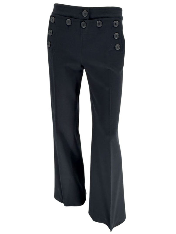 Michael Kors Nautical Button-Front Wide-Leg Trousers – Size 12