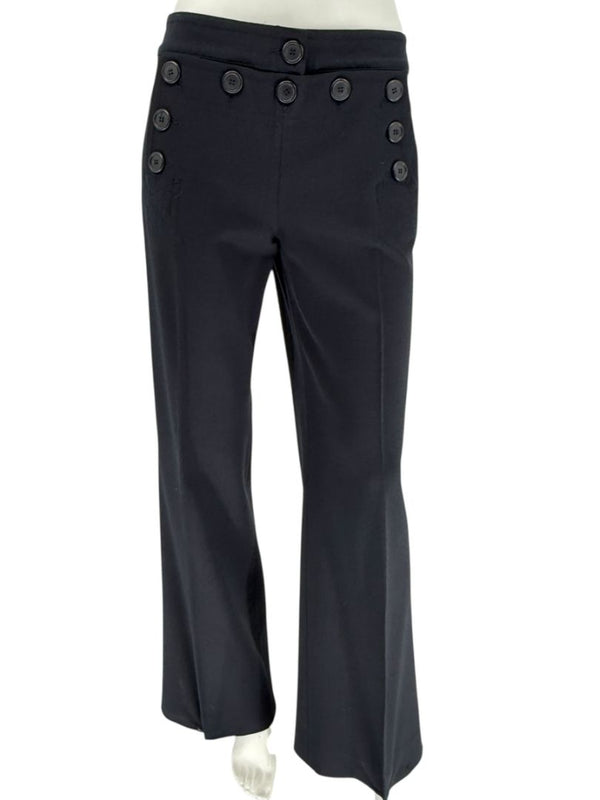 Michael Kors Nautical Button-Front Wide-Leg Trousers – Size 12