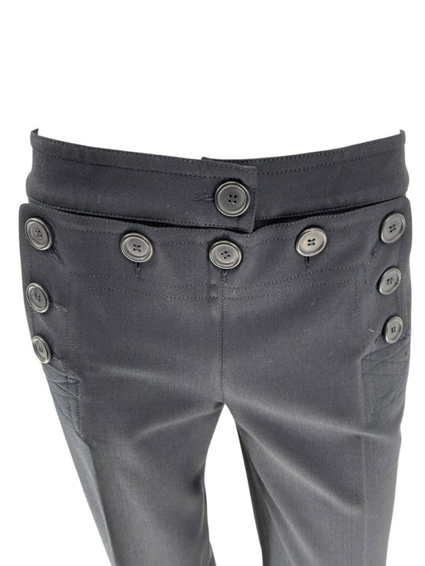 Michael Kors Nautical Button-Front Wide-Leg Trousers – Size 12