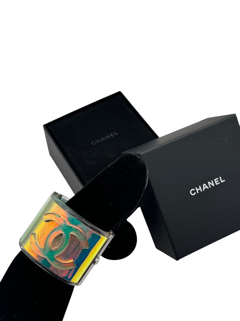 Chanel Multicolor Hologram Lucite CC Cuff – Spring 2012