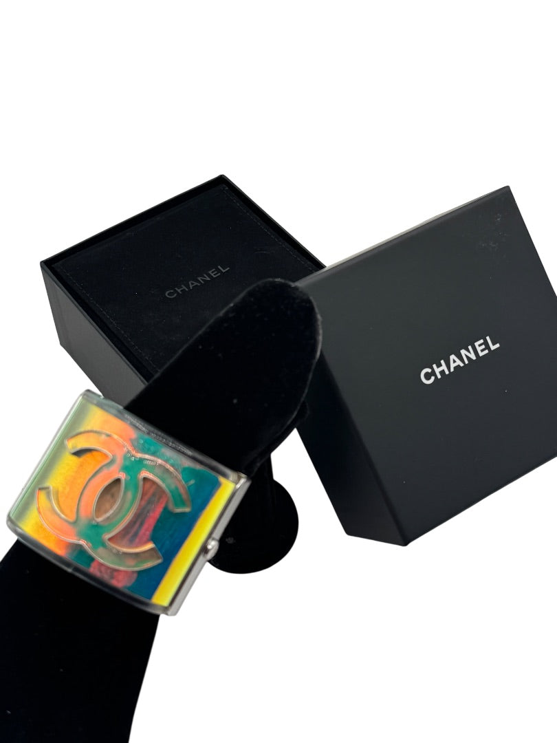 Chanel Multicolor Hologram Lucite CC Cuff – Spring 2012
