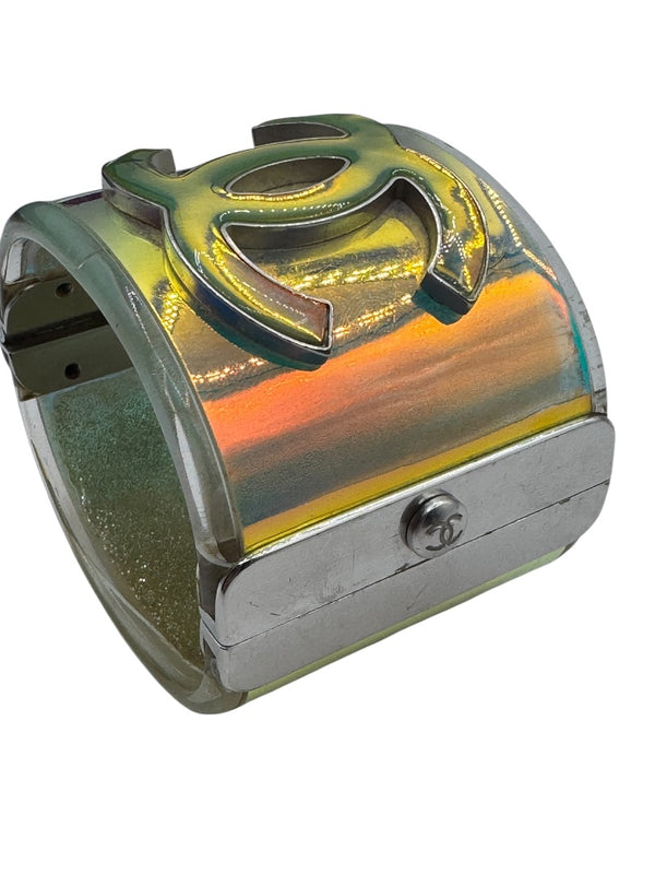 Chanel Multicolor Hologram Lucite CC Cuff – Spring 2012