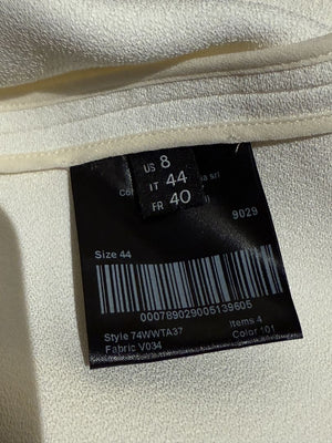 Calvin Klein 205W39NYC Ivory Asymmetrical Drape Top - Size US 8