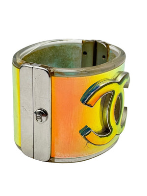 Chanel Multicolor Hologram Lucite CC Cuff – Spring 2012