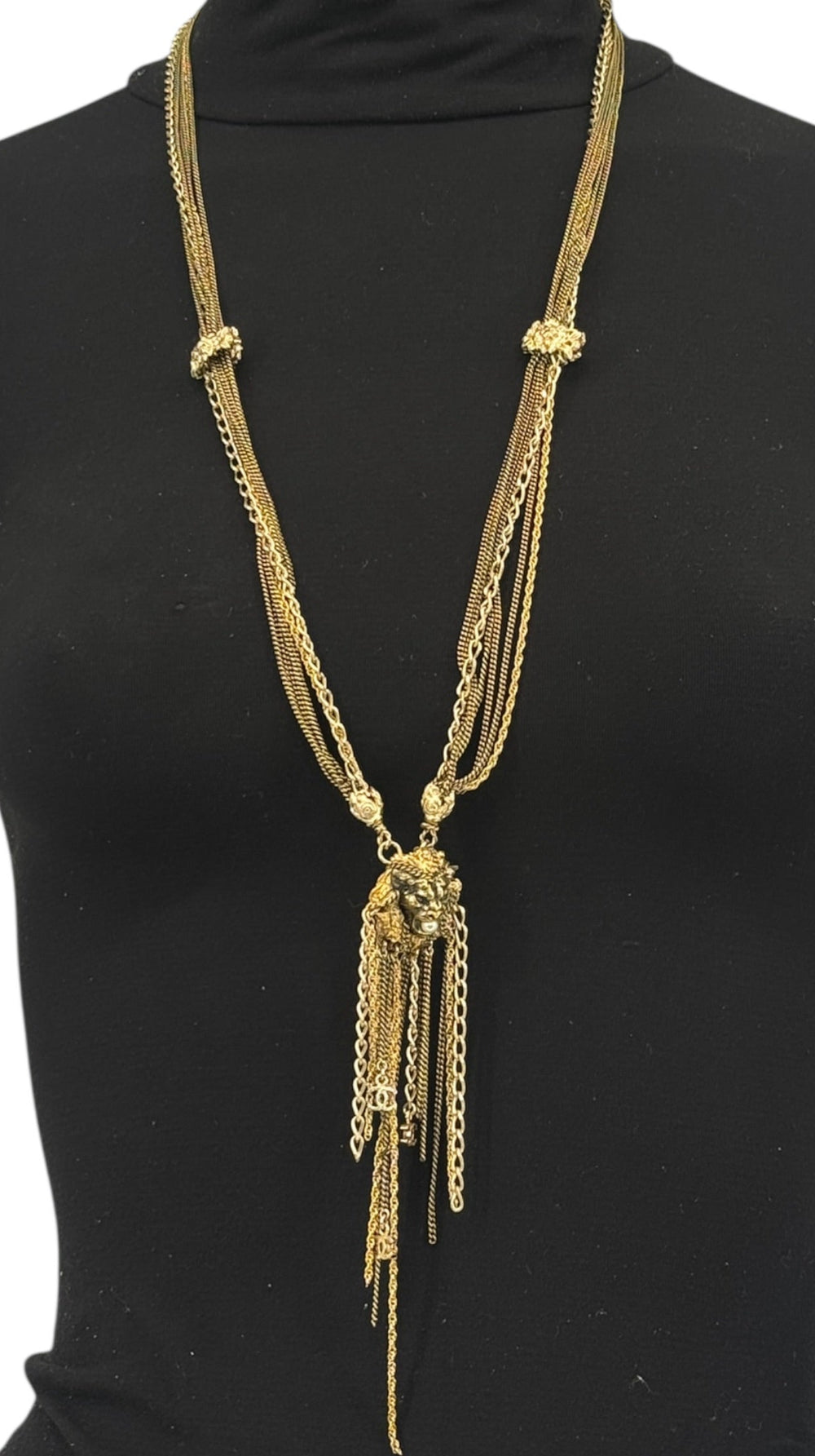 Chanel Lion Head Tassel Necklace with CC Charms – Fall 2011 – 20"