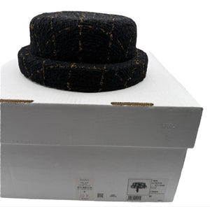 Chanel F/W 2016 Black/Gold Tweed Hat - NEW IN BOX w/Tags