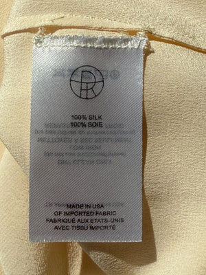 The Row Ivory Silk Button-Down Blouse - Size 6