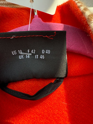 Akris Reversible Herringbone Cape Jacket - Size 10