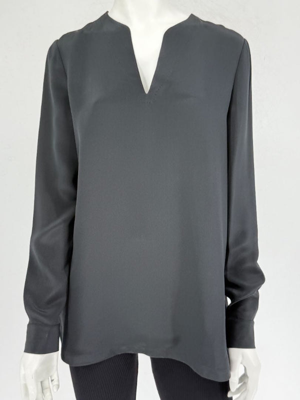Loro Piana Black Silk Tunic Blouse – Size IT 44 (US 8/Medium)