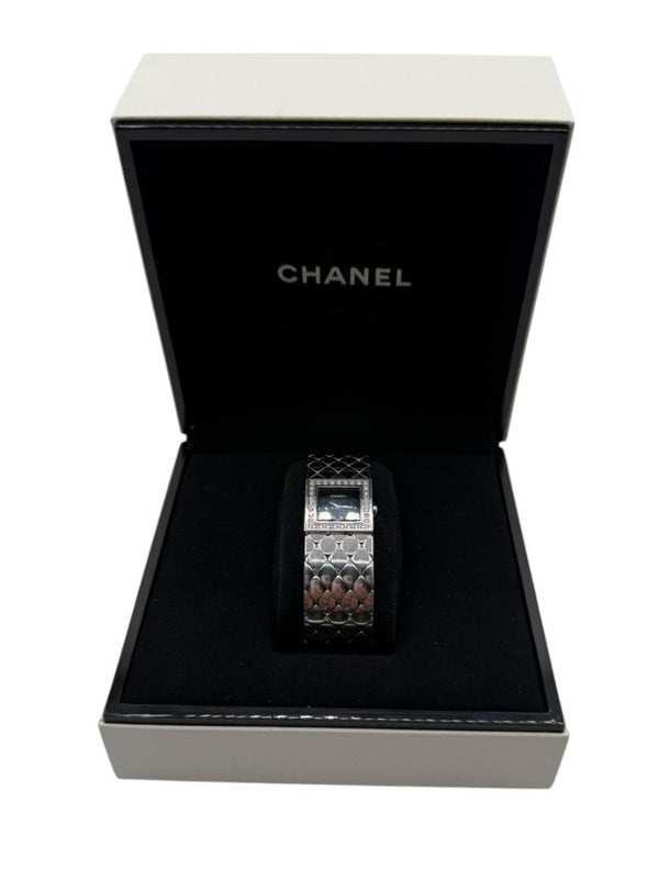 Chanel Matelassé Diamond Bezel Wristwatch
