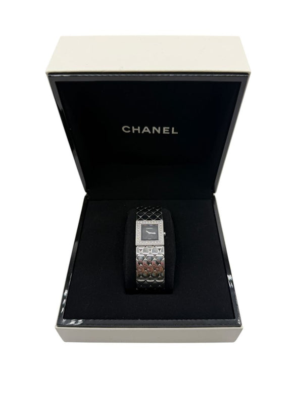 Chanel Matelassé Diamond Bezel Wristwatch