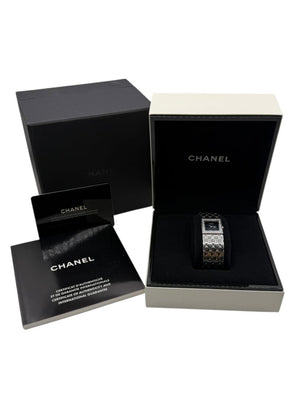 Chanel Matelassé Diamond Bezel Wristwatch