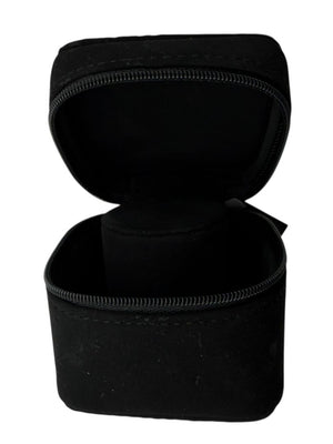 Chanel Black Travel Jewelry & Watch Case – Suede Zip Cube