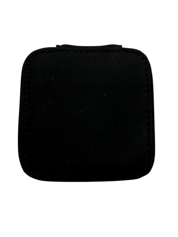 Chanel Black Travel Jewelry & Watch Case – Suede Zip Cube