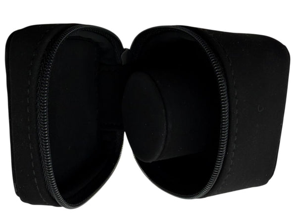 Chanel Black Travel Jewelry & Watch Case – Suede Zip Cube