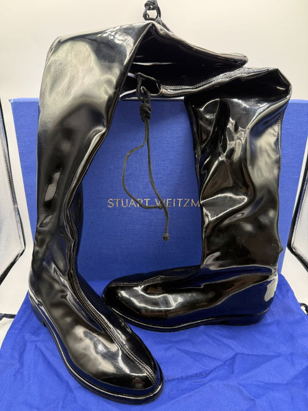 Stuart Weitzman 50/50 Patent Leather Boots – Size 6