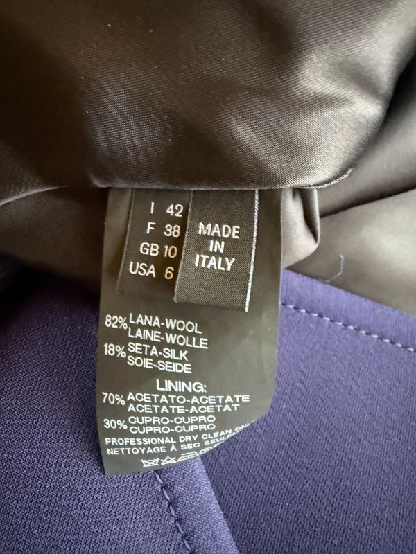 Derek Lam Navy Sleeveless Wool-Silk Blend Toggle Dress – Size IT 42 / US 6