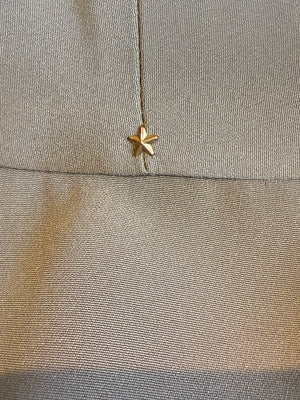 Peter Cohen Taupe Silk Convertible Collar Blouse – Size L