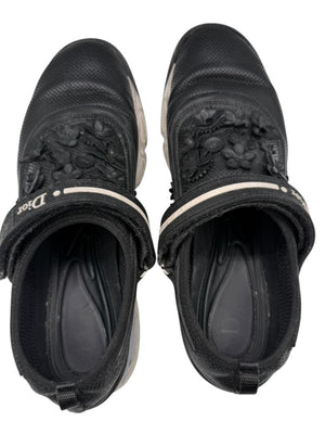 Christian Dior Floral Appliqué Velcro Strap Sneakers – Size 40