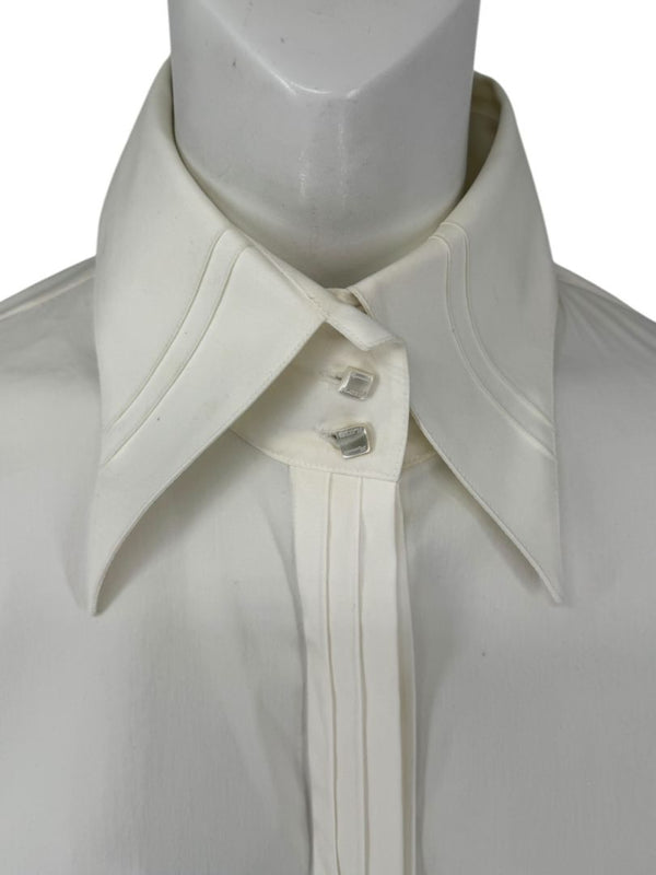 Façonnable Platine Ivory Oversized Collar Shirt – Size M