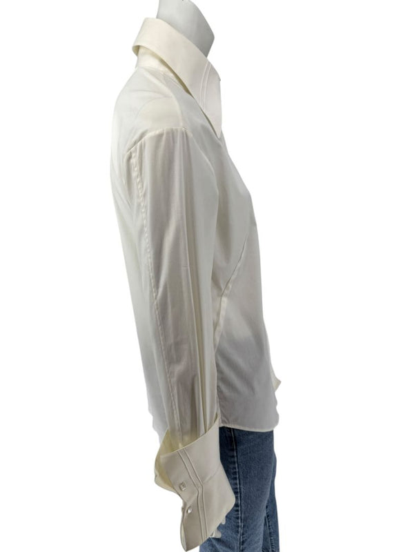Façonnable Platine Ivory Oversized Collar Shirt – Size M