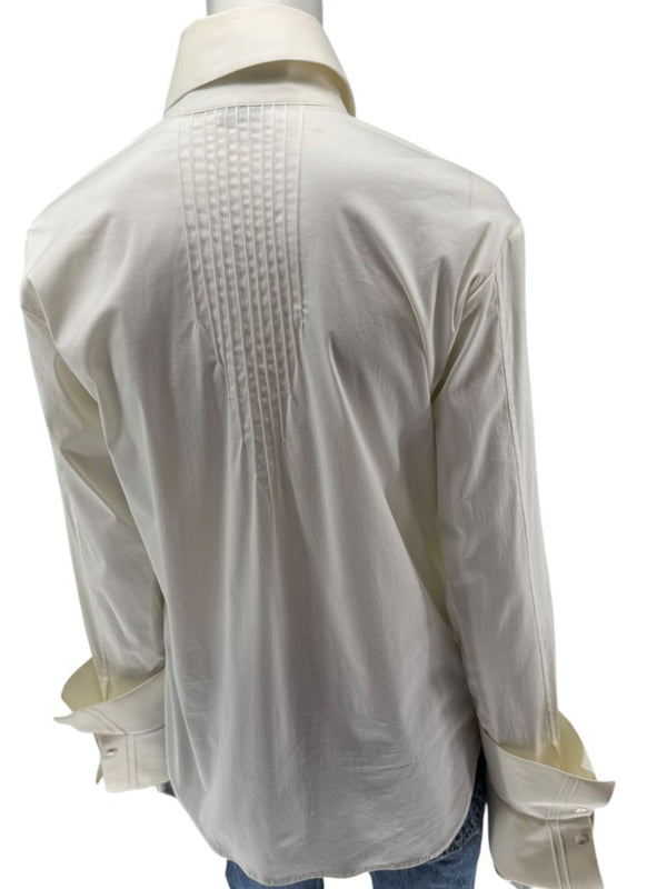 Façonnable Platine Ivory Oversized Collar Shirt – Size M