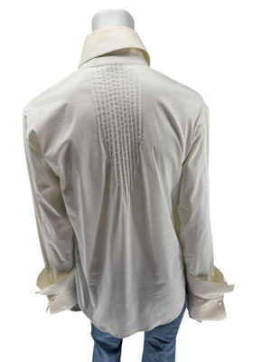 Façonnable Platine Ivory Oversized Collar Shirt – Size M