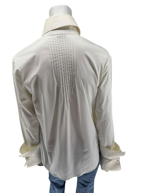 Façonnable Platine Ivory Oversized Collar Shirt – Size M