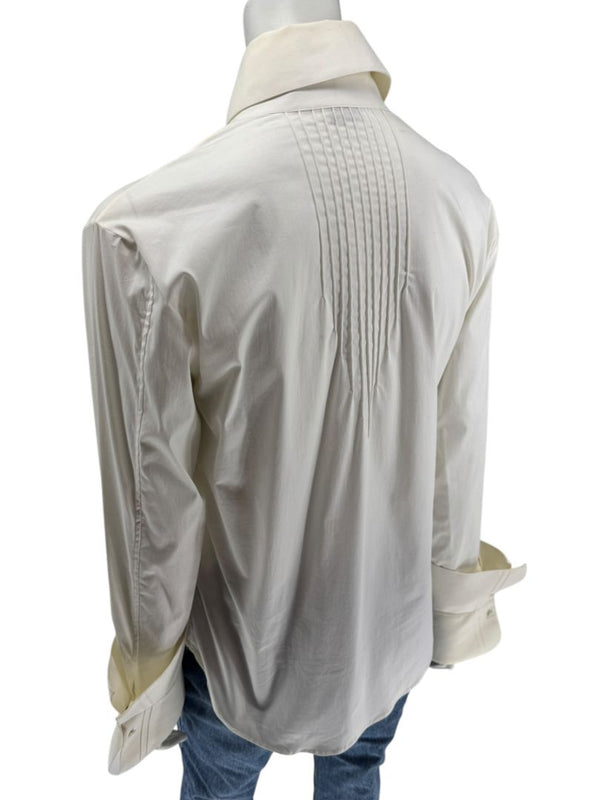 Façonnable Platine Ivory Oversized Collar Shirt – Size M