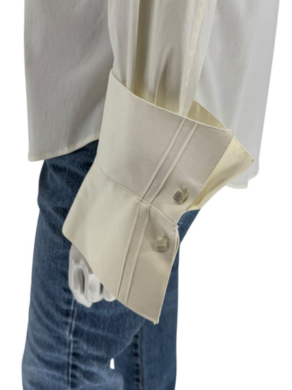 Façonnable Platine Ivory Oversized Collar Shirt – Size M