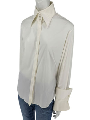 Façonnable Platine Ivory Oversized Collar Shirt – Size M